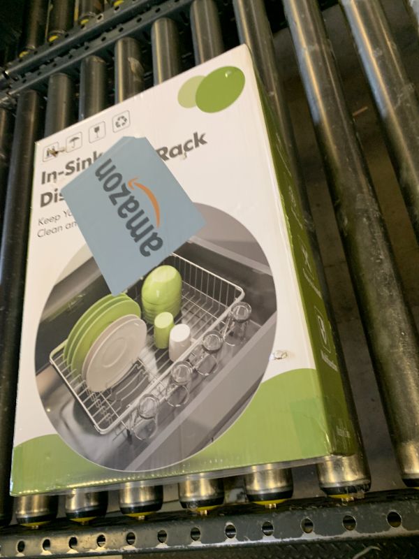 Photo 1 of JASIWAY Dish Drying Rack in Sink, Expandable Stainless Steel Dish Drainers for Kitchen Counter, Dish Dryer Rack for Inside Sink, Over The Sink Dish Racks with Utensil Holder, Silver