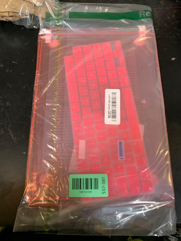 Photo 1 of TWOLSKOO Compatible with MacBook Air 13 inch Case M5 2026 M4 2025 M3 M2 2024-2022 A3449 A3240 A3113 A2681, Plastic Hard Shell & Keyboard Cover & Screen Film for MacBook Air 13.6 inch, Crystal Pink
