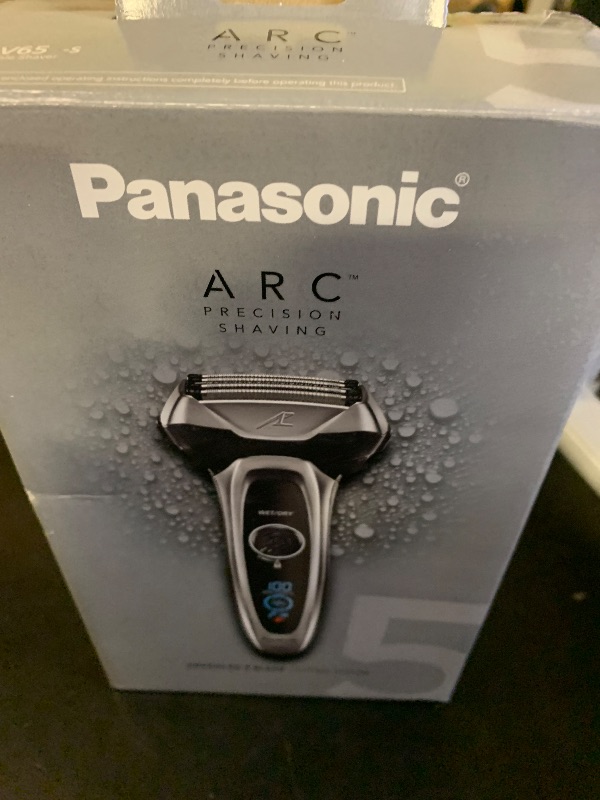 Photo 1 of Panasonic ARC5 Electric Razor for Men with Pop-Up Trimmer, Wet/Dry 5-Blade Electric Shaver with Intelligent Shave Sensor and Multi-Flex Pivoting Head, ES-LV65-S (Silver)