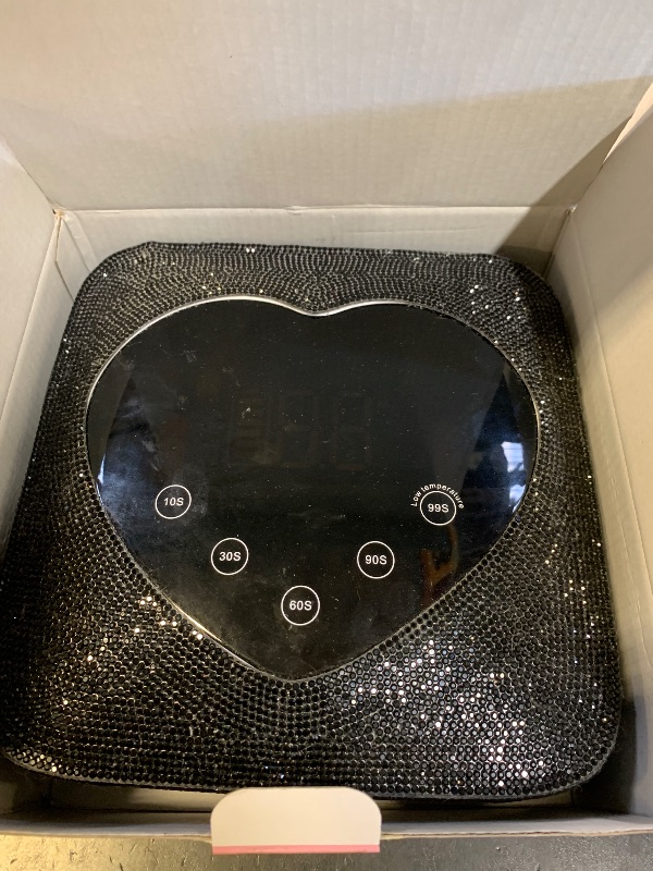 Photo 1 of CHRISTINE SHELLY UV LED Nail Lamp 72W Rechargeable Sparkly Wireless Nail Dryer Gel Polish Light with 5 Timer Setting Professional Quick Dry Curing Lamp with Display Auto Sensor for Salon & Home, Black