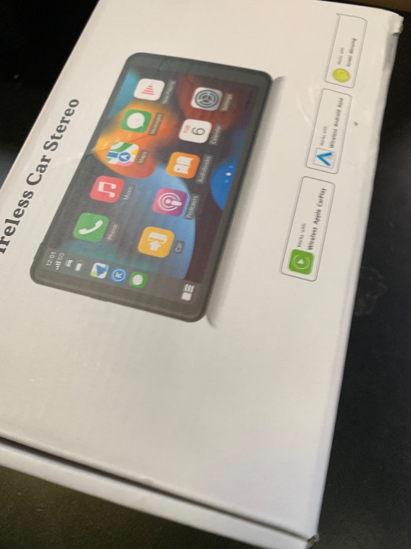 Photo 1 of Portable Wireless with Apple CarPlay and Android Auto Screen for Car, 7" HD Touch Screen Car Stereo with Mirror Link, Bluetooth 5.2, Backup Camera, AUX,FM Transmitter for All Vehicle