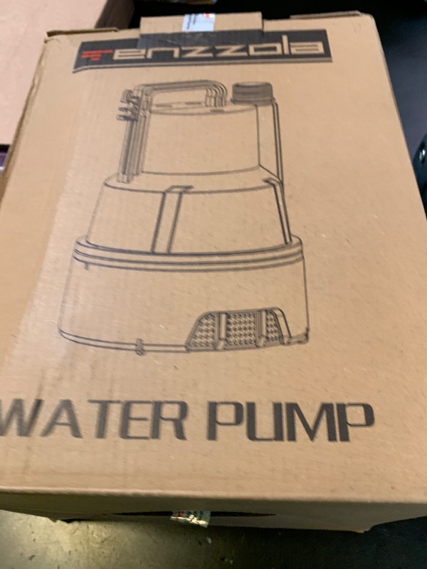 Photo 1 of Tenzzola Sump Pump Submersible Utility Water Pump Thermoplastic Portable Electric Water Removal Transfer Pump with 16.4FT Cord for Swimming Pool Basement Garden Pond Tubs Draining, 1/4 HP