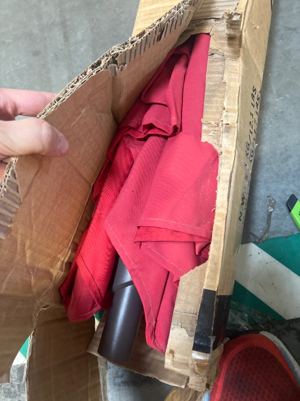 View 3 of *** USED** OLIXIS 9ft Patio Umbrella with Tilt -Red