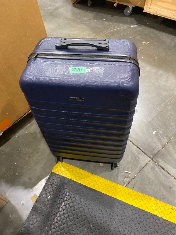 View 3 of **View Clerk Notes**LIGHT FLIGHT Luggage 1 Pcs Suitcase with Wheels,20"/24"/28", Dark Blue only one zipper works