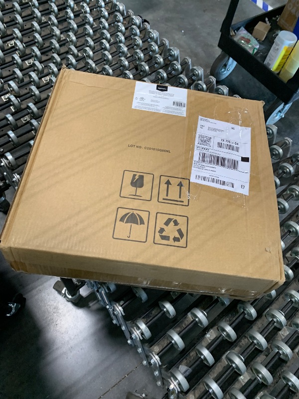 Photo 1 of **NON FUNCTIONAL MISSING SOME PARTS** SOLD FOR PARTS FINAL SALE 8/16*** Amazon Basics 16" Pedestal Fan with Remote for Bedroom, Living Room, Office, Adjustable Height, Dual-Layered Blades, 3 Speeds, 3 Modes, Timer, Tilt Head, 60W, Black