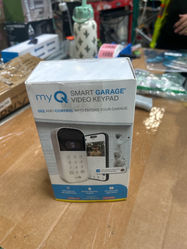 Photo 1 of *See Clerk Notes*myQ Smart Garage Door Video Keypad with Wide-Angle Camera,Customizable PIN Codes,and Smartphone Control–Take Charge of Your Garage Access Works with Chamberlain, LiftMaster and Craftsman openers,White
