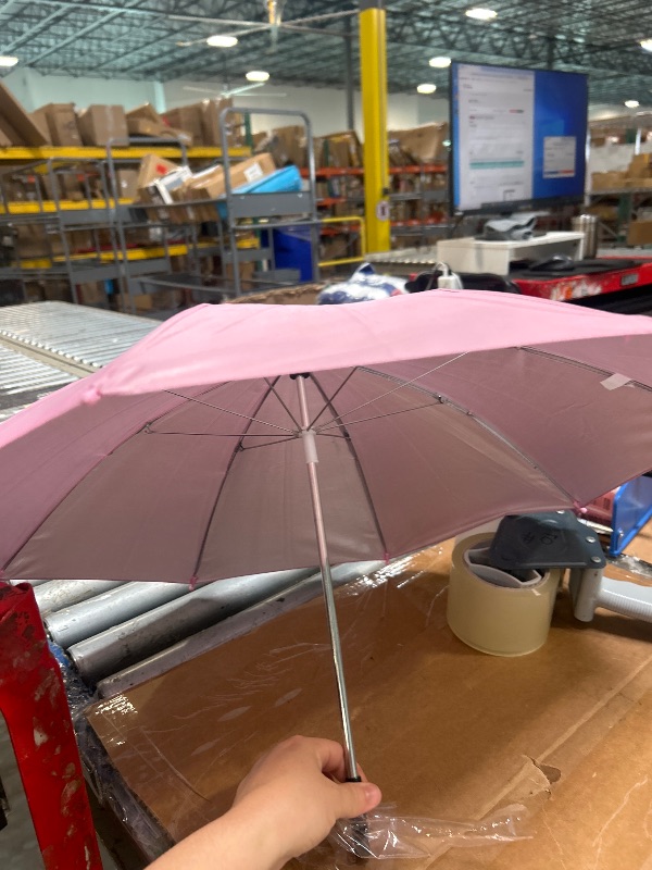 Photo 1 of **MISSING HANDLE* PALTIA Kids Umbrella with Rounded Tips and Reflective Trim (Pink)
