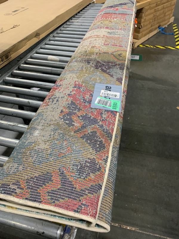 Photo 1 of **similar**Unique Loom Chromatic Collection Modern Colorful & Vibrant Abstract Area Rug For Any Home Décor (8' 0 x 10' 0 Rectangular, Multi/ Light Blue)