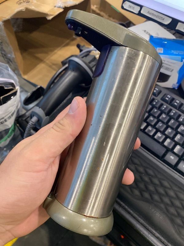 View 3 of [heavy used] [SOLD FOR PARTS] Flaody Automatic Soap Dispenser - Light Gold Stainless Steel