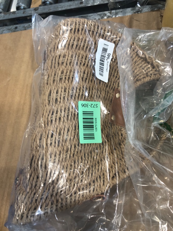 Photo 1 of ***HANDLE BROKEN*** Women Straw Crossbody Bag Handwoven Rattan Tote Bags Straw Top Handle Shoulder Handbag Summer Beach Bag Clutch Purse
