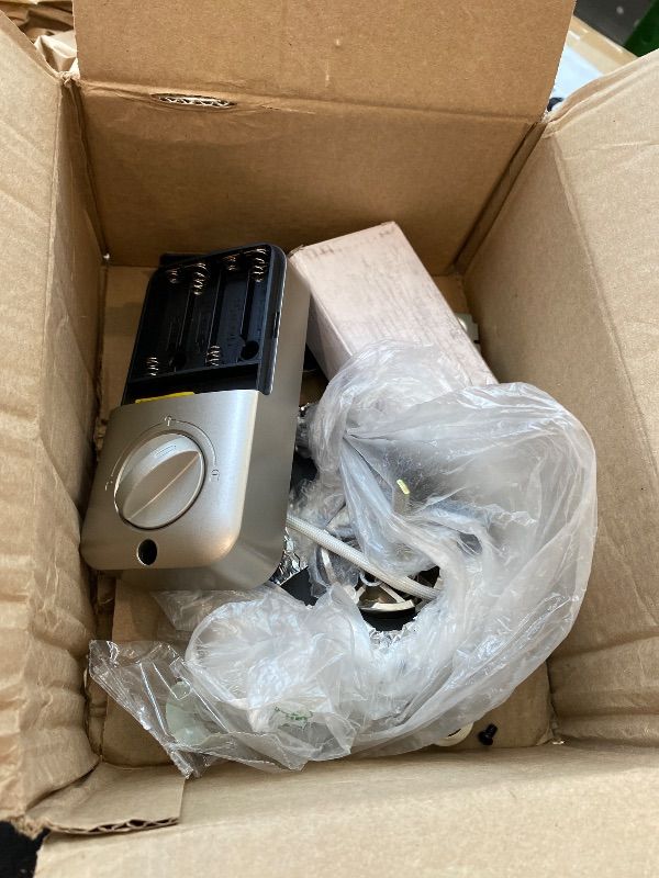 Photo 1 of [MAJOR DAMAGE] TEEHO TE001 Keyless Entry Door Lock with Keypad - Smart Deadbolt Lock for Front Door with 2 Keys - Auto Lock - Easy Installation - Satin Nickel