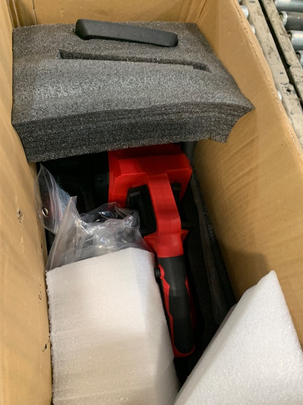Photo 1 of ***BROKEN, SOLD FOR PARTS*** 36V 16 Inch Brushless Cordless Chainsaw, Dual 18V Battery Powered Electric Chain Saw for Milwaukee M18 18V (Battery Not Included), Auto Oiler & Tool-Free Tension for Wood Cutting & Tree Trimming
