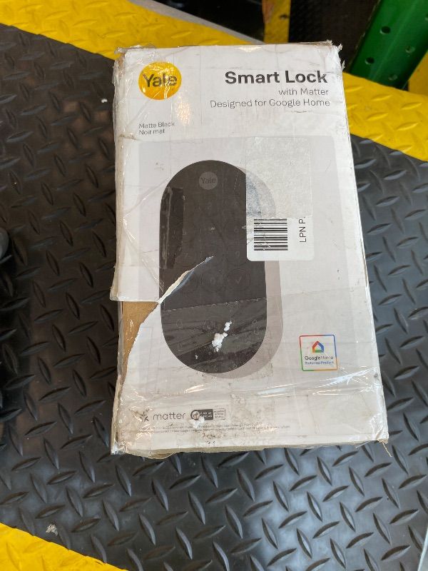 Photo 1 of [MISSING A KEY] Yale Matte Black Keyed Deadbolt Smart Lock with Google Matter, YRD510-MT1-BLK