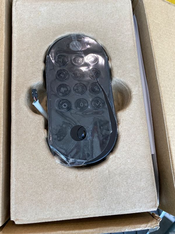 Photo 1 of [MISSING A KEY] Yale Matte Black Keyed Deadbolt Smart Lock with Google Matter, YRD510-MT1-BLK