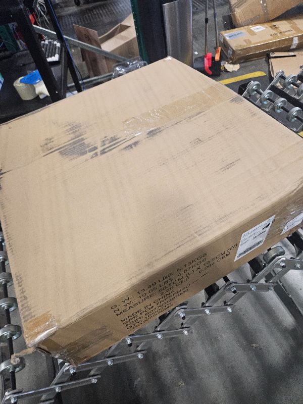 Photo 1 of [SOLD FOR PARTS] [NON FUNCTIONING] Amazon Basics 20" High Velocity Industrial Cooling Floor Fan with 3 Speeds, Tilt Head, ETL-Listed Safety Compliance, Metal Housing and Blades, for Commercial Space/Garage/Gym, 125W, Black