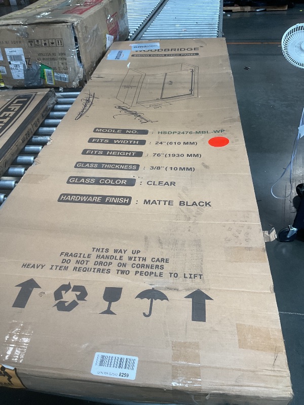Photo 1 of ** FACTORY SEALED ** ComfyStyle 46-48" W x 72" H Frameless 180° Pivot Shower Door, Matte Black