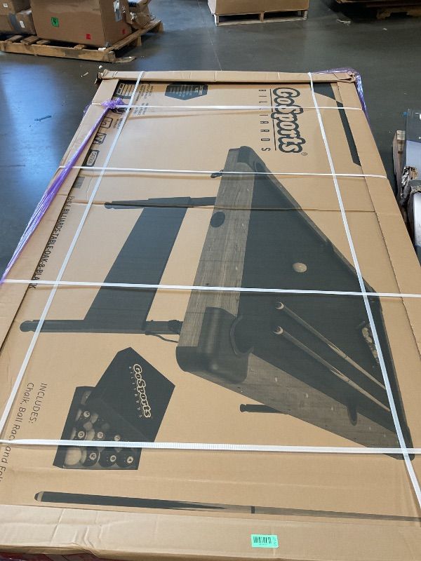 Photo 1 of ** FACTORY SEALED ** GoSports 8 ft Portable Pool Table - No Assembly Required Folding Billiard Table in Oak