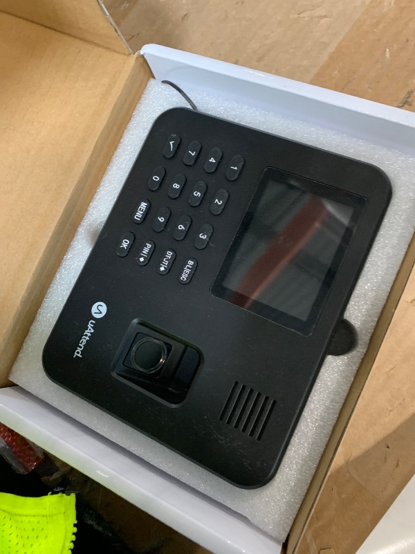 Photo 1 of ***BROKEN, SOLD FOR PARTS*** uAttend RE2000 Biometric Time Clock for Employees – Fingerprint + PIN Punching, Wi?Fi Cloud Time & Attendance System with Offline Storage, Payroll-Ready – Small Business Time 1077991707