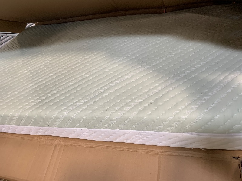 View 3 of ***green color ***used***Dourxi Mini Crib Mattress, 38x24x4 Inch Dual-Sided Gel Memory Foam Mattress