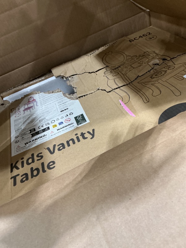 View 4 of [MISSING PARTS] OOOK Kids Vanity Set with Stool and Mirror