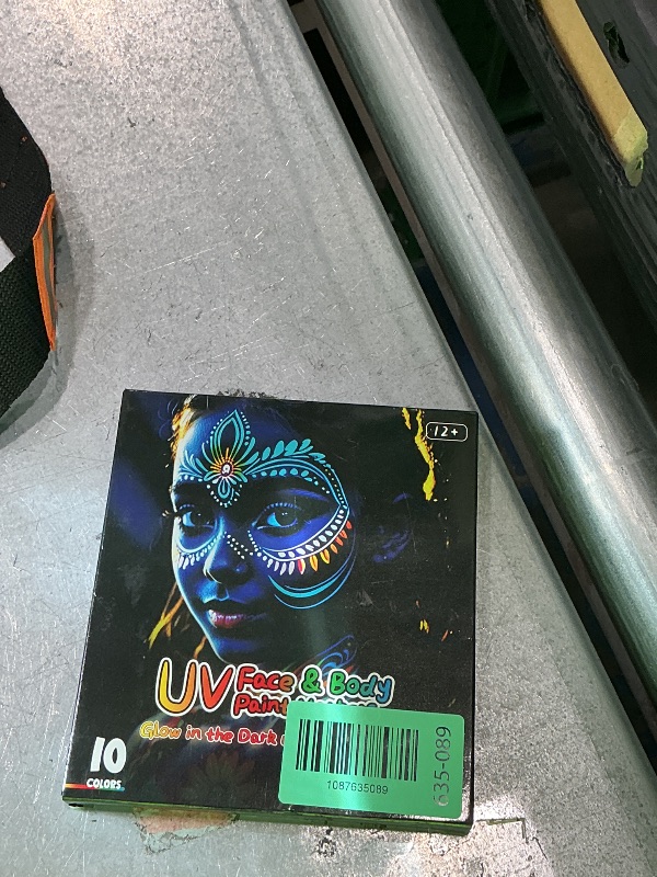View 2 of 10-Color Neon Body Paint Pens, UV Reactive Face and Body Markers for Skin