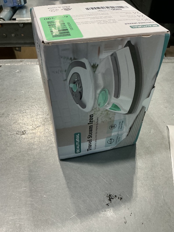 View 2 of [DAMAGED] BEAUTURAL Mini Travel Steam Iron - White