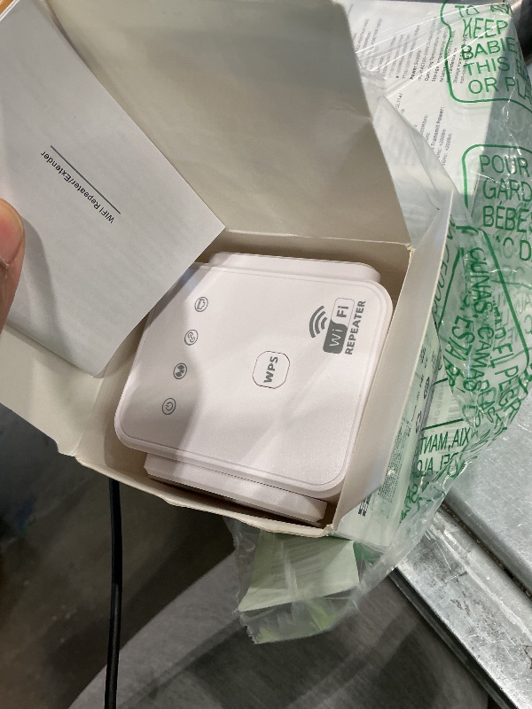 View 2 of 1200Mbps Dual Band WiFi Extender Signal Booster Covers Up to 3600 Sq.ft 2 piece