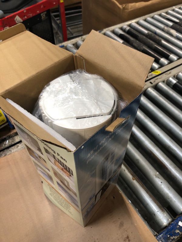Photo 1 of ***BROKEN, SOLD FOR PARTS*** Portable Air Conditioners, Evaporative Swamp Cooler, Cooling Tower Fan with Mist Humidifier, 3 Speeds, Oscillating, Timer, Remote for Bedroom, Office, Camping Portable AC Standing Fan (White)