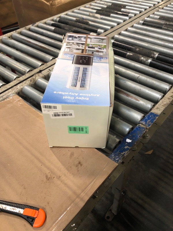 Photo 1 of ***BROKEN, SOLD FOR PARTS*** Portable Air Conditioners, Evaporative Swamp Cooler, Cooling Tower Fan with Mist Humidifier, 3 Speeds, Oscillating, Timer, Remote for Bedroom, Office, Camping Portable AC Standing Fan (White)