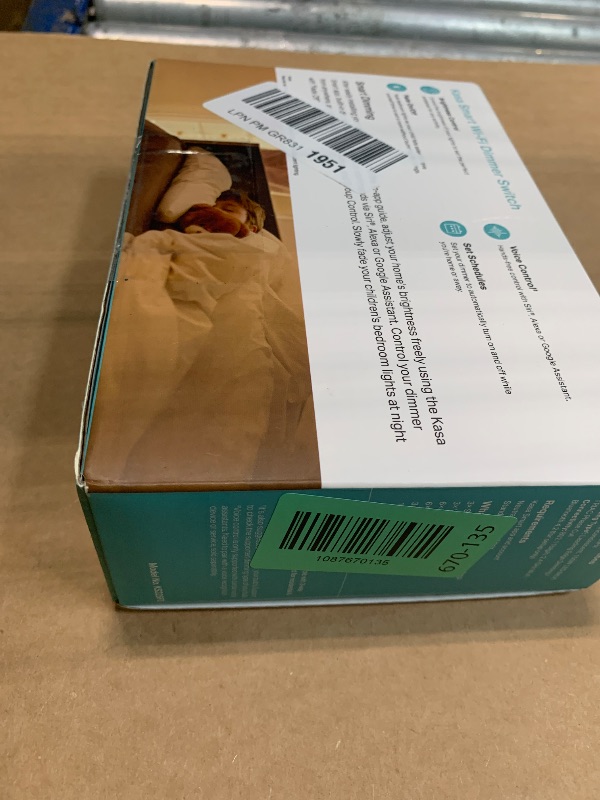 Photo 1 of ***MISSING HARDWARE*** Kasa Smart Kasa Matter Smart Dimmer Switch: Voice Control w/Siri, Alexa & Google Assistant,UL Certified, Timer & Schedule, Easy Guided Install,Neutral Wire Required, Single Pole, 2.4GHz Wi-Fi, 3-Pack
