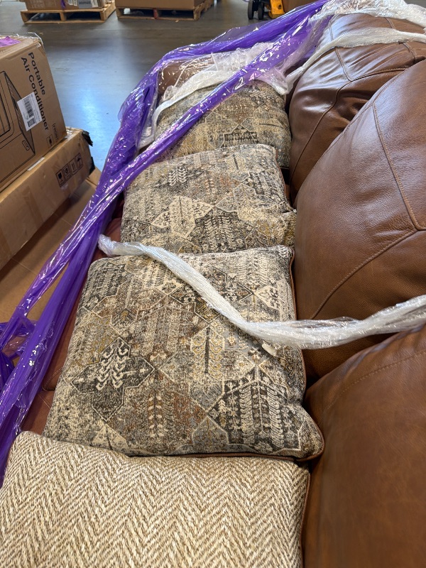 Photo 1 of ***SIMILAR ITEM***IDEALHOUSE Leather Couch 83 inch, Modern Sofa 3 Seater with Deep Seat & Padded Backrest, Faux Leather Couch with Armrests for Living Room, Bedroom, Office