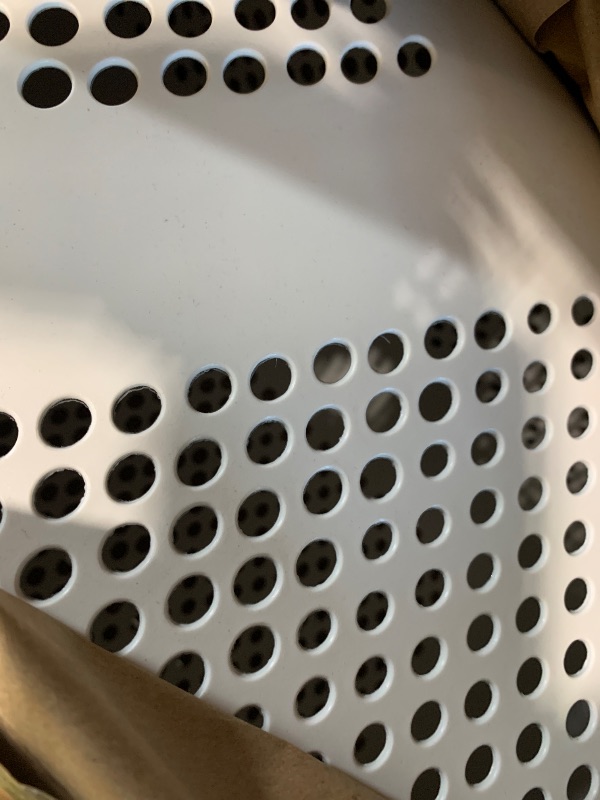 Photo 1 of ****missing lid**** Mind Reader Slim Laundry Hamper with Lid, 60L Clothes Basket, Ventilated Plastic, White