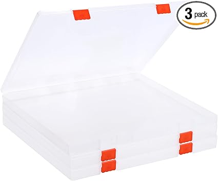 Photo 1 of
Scrapbook Paper Storage Box with Lid 3 pcs 12inx12in , Craft Organizer
