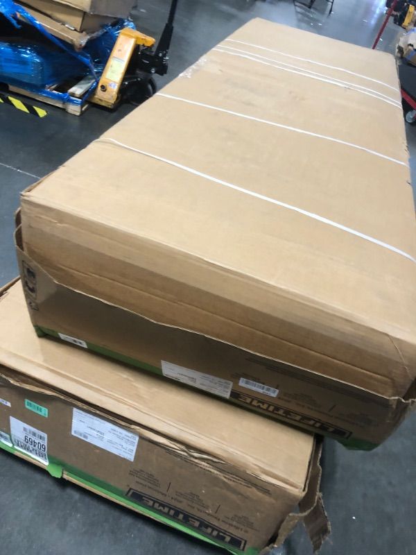 Photo 1 of ****MULTIPLE BOX SET**** Lifetime Outdoor Storage Shed, 8x10 Ft, Gray, Resin Tool Shed with Lockable Doors and Steel-Reinforced Walls