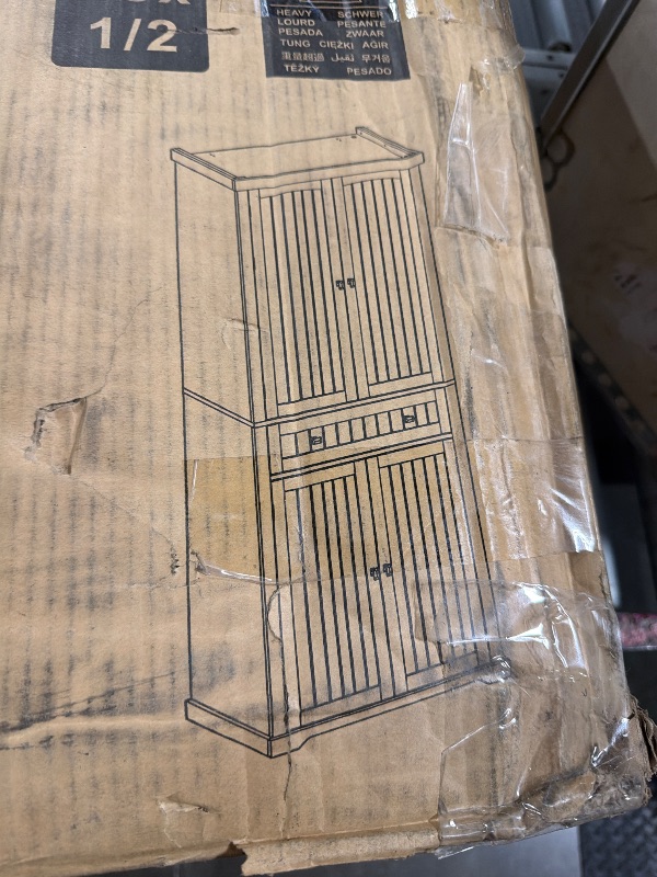 Photo 1 of ** box 2/2 missing**
VASAGLE Bathroom Floor Cabinet with 2 Doors, 2 Drawers, Forest Green