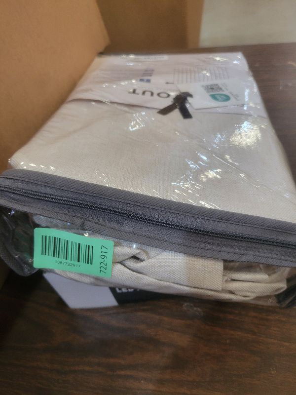 Photo 1 of 100% Blackout Linen Textured Curtains | Cream