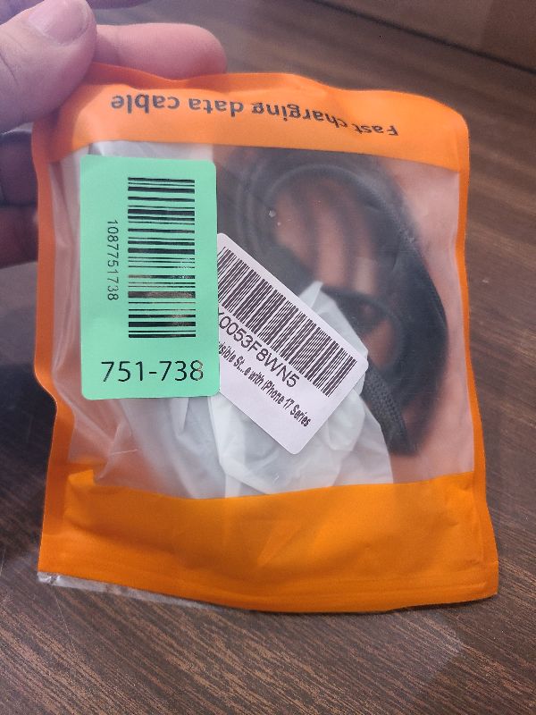 Photo 1 of 240W USB C to USB C Fast Cable with Invisible Phone Stand, 90° Flat Cord