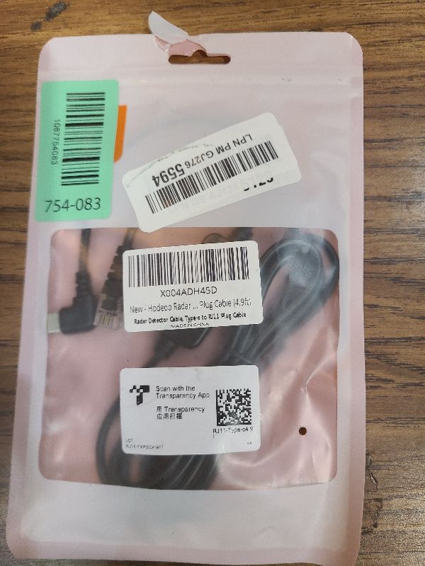 Photo 1 of 4.9Ft USB C to RJ11 Radar Detector Power Cable for Escort Uniden & More