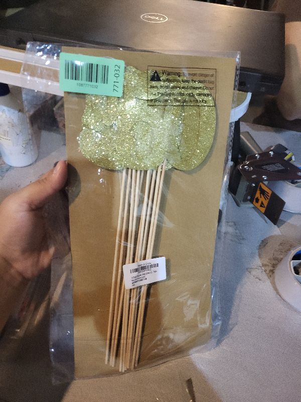 View 2 of 10-Pack Double Sided Glitter 50th Birthday Centerpiece Anniversary Centerpiece Sticks, Number 50 Table Topper Cake Topper for 50th Birthday Anniversary Table Party Decorations (Double Sided gold)
