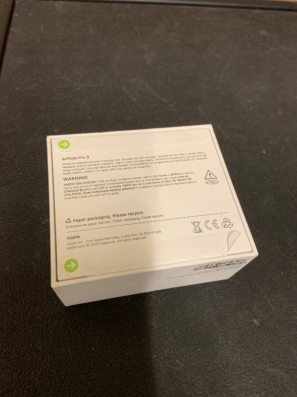 Photo 1 of Apple AirPods Pro 3 Wireless Earbuds, Active Noise Cancellation, Live Translation, Heart Rate Sensing, Hearing Aid Feature, Bluetooth Headphones, Spatial Audio, High-Fidelity Sound, USB-C Charging