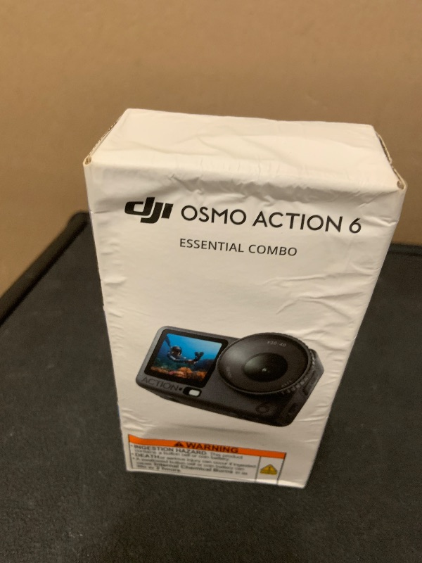 Photo 1 of DJI Osmo Action 6 Essential Combo, 8K Waterproof Action Camera with 1/1.1" Square Sensor, Variable Aperture of f/2.0–f/4.0, Rocksteady 3.0, Cold-Resistant, 4hrs Battery, 50GB Storage, Vlogging Camera