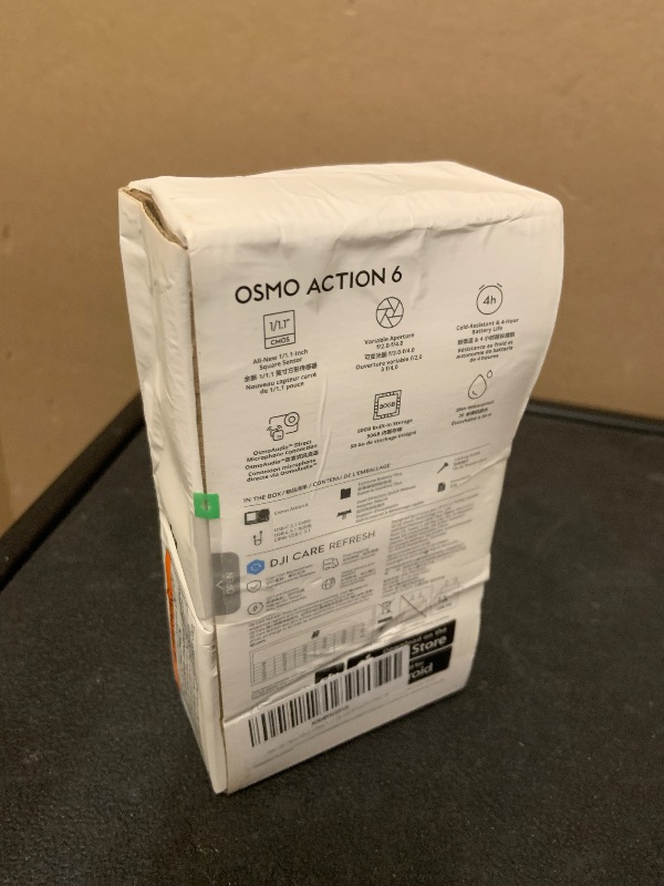 Photo 1 of DJI Osmo Action 6 Essential Combo, 8K Waterproof Action Camera with 1/1.1" Square Sensor, Variable Aperture of f/2.0–f/4.0, Rocksteady 3.0, Cold-Resistant, 4hrs Battery, 50GB Storage, Vlogging Camera