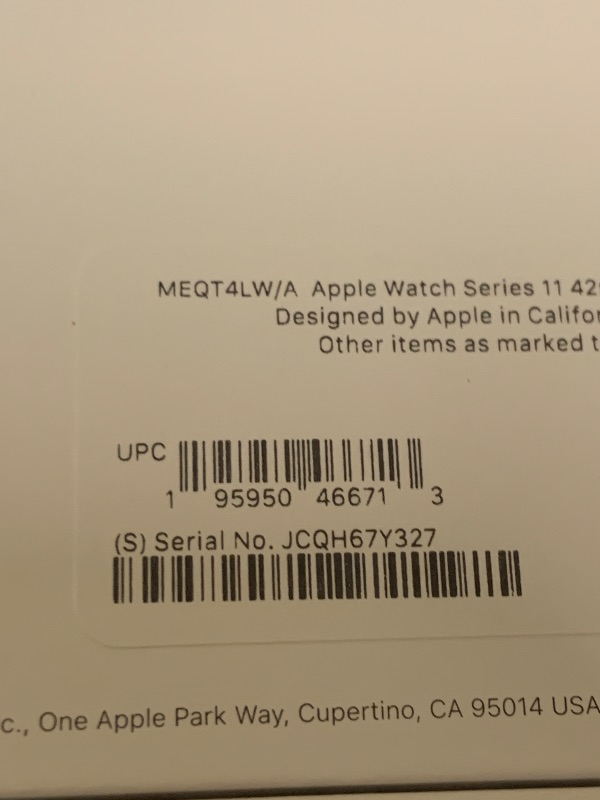 Photo 1 of Apple Watch Series 11 [GPS 42mm] Smartwatch with Jet Black Aluminum Case with Black Sport Band - S/M. Sleep Score, Fitness Tracker, Health Monitoring, Always-On Display, Water Resistant