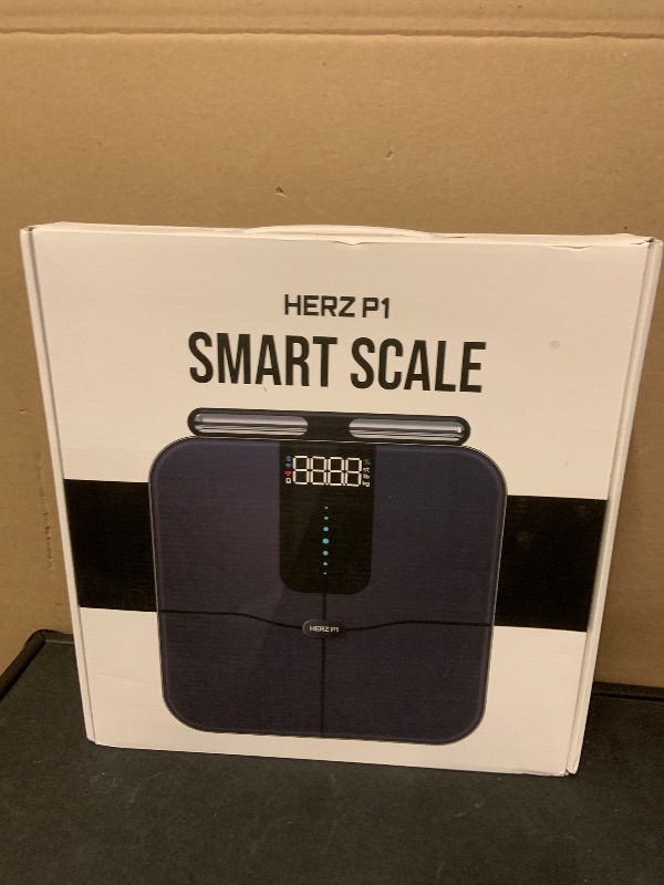 Photo 1 of Herz P1 Smart Scale - 8-Electrode Body Composition Scale with Handle | BMI, Body Fat, Muscle Mass, Body Weight Dual-Frequency BIA for Precision Tracking App Tracks 56 Health & Fitness Metrics