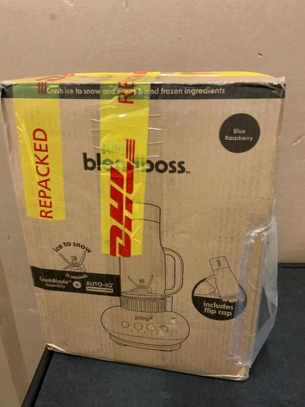 Photo 1 of Ninja BlendBOSS | Personal Smoothie Blender and Tumbler | 26oz Travel Tumbler w/Leakproof Lid & Intergrated Chug Spout | AutoIQ Technololgy | 1200 Peak Watt | Blue Rasberry | DB301BLBRN | (NEW)
