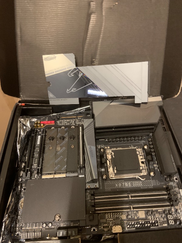 View 2 of GIGABYTE X870E AORUS Master AMD AM5 LGA 1718 Motherboard, ATX, DDR5, 4X M.2, PCIe 5.0, USB4, WIFI7, 5GbE LAN, EZ-Latch, 5-Year Warranty