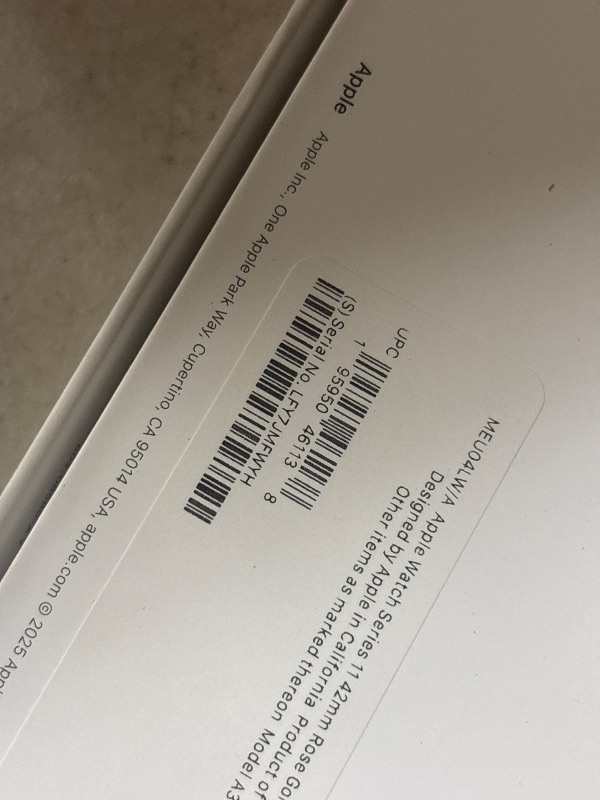 Photo 1 of Apple Watch Series 11 [GPS 42mm] Smartwatch with Rose Gold Aluminum Case with Light Blush Sport Band - S/M. Sleep Score, Fitness Tracker, Health Monitoring, Always-On Display, Water Resistant