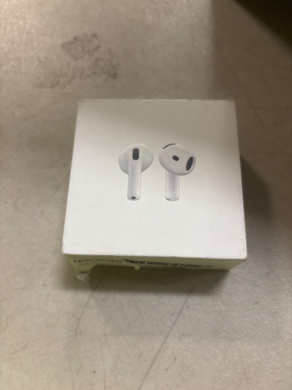 Photo 1 of Apple AirPods 4 Wireless Earbuds, Bluetooth Headphones, Personalized Spatial Audio, Sweat and Water Resistant, USB-C Charging Case, H2 Chip, Up to 30 Hours of Battery Life, Effortless Setup for iPhone