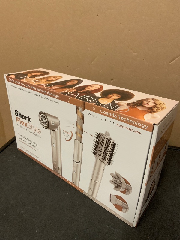 Photo 1 of Shark FlexStyle | Air Multi-Styler & Drying System | Hair Dryer Brush for Blowouts with Coanda Auto- Wrap Curlers, Oval Brush, Curl-Defining Diffuser & Concentrator Attachment | Stone | HD435