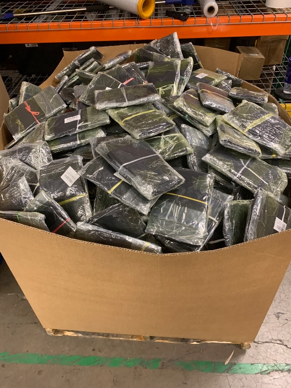 Photo 1 of WHOLE PALLET ‘ LAND GUARD 4-PACK FABRIC GROW BAGS 5 GALLON, THICKENED NONWOVEN GARDEN POTS, GROWING BAGS WITH HANDLES, BLACK SOLD AS IS** COSTUMER MUST LOAD IT SELF***